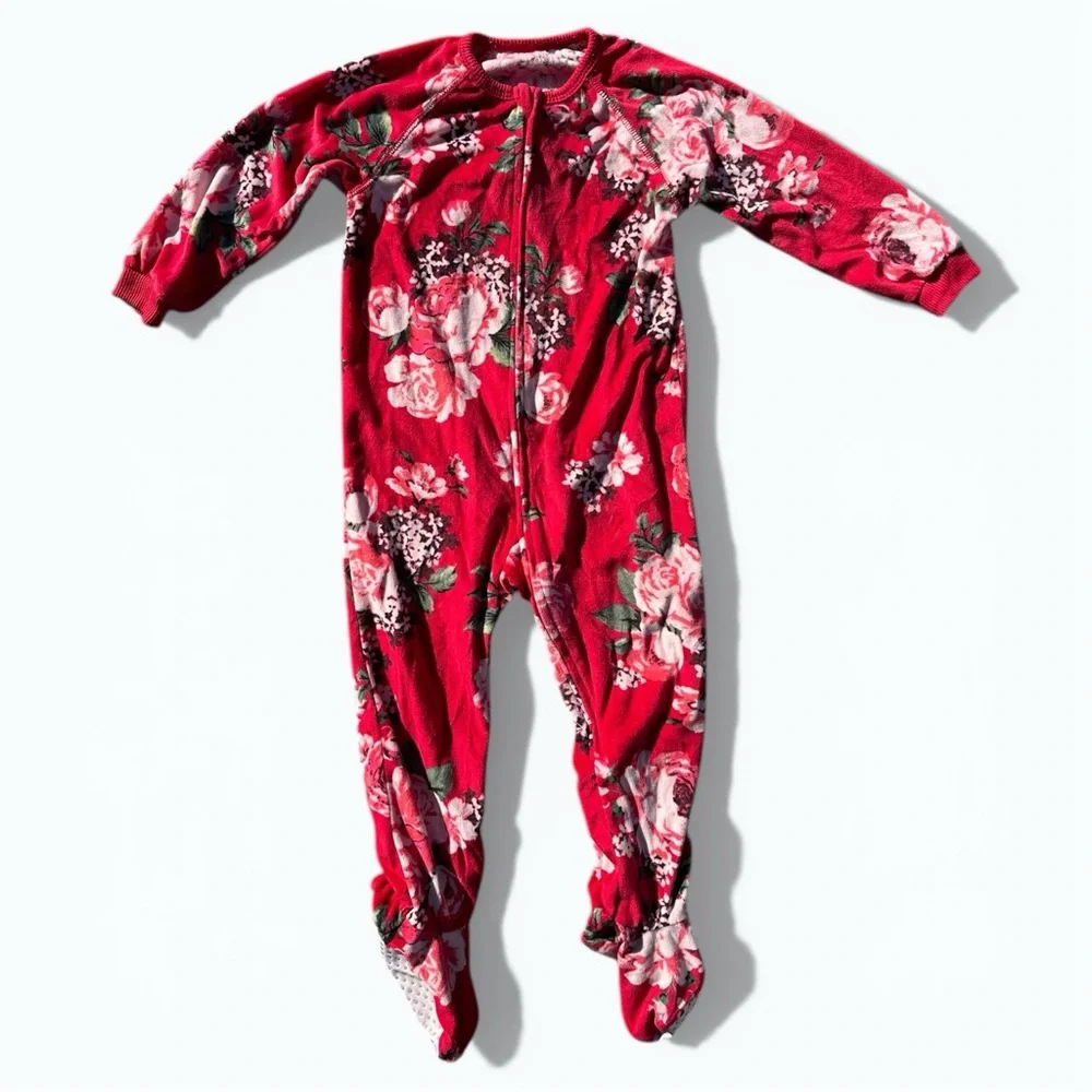 The Children’s Place Toddler Pajama Set 3T Floral & Penguin Sleepers